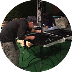 ビアガーデン設営・撤去